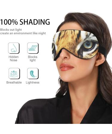 Haskirky Light Blocking Eye Mask | Breathable & Adjustable for Men and Women | Perfect for Travel, Yoga, Meditation, Office, Deep Sleep | Tiger Eyes Design - Buy Online on GoSupps.com