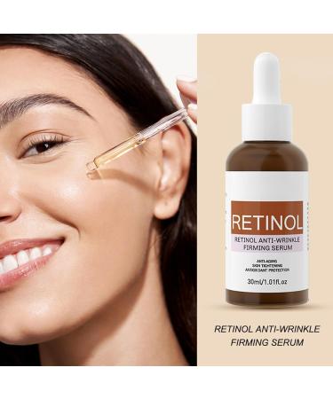 Retinol Anti-Wrinkle Facial Serum Retinol Eye Cream Instant Lift Plus Intense Reactivating Retinol Serum - Retinol Serum for Anti-Aging Skin (2pc) - Buy Online on GoSupps.com