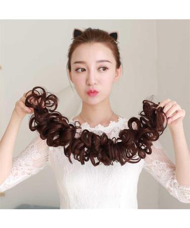 Messy Bun Hair Piece for Women Messy Hair Bun Extensions Long Synthetic Fluffy Hair Bun Wrap Around Scrunchies DIY Curly Elastic Band Hair Extensions Hairpieces for Women Fake Hair Accessories for 4 - Buy Online on GoSupps.com