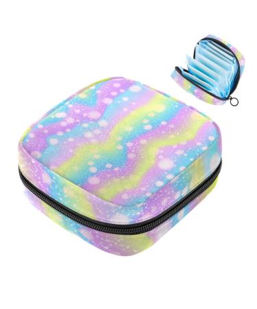 Portable women's binding-storage bags menstrual cup pocket female menstrual pads bags for teenage girls tampons for the first period glittering colorful multicolored 02