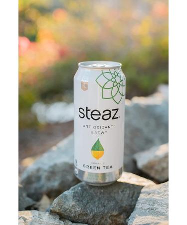 Steaz Organic Iced Green Tea - Zero Calorie Half & Half, 16oz (Pack of 12) | Antioxidant Brew - Buy Online on GoSupps.com