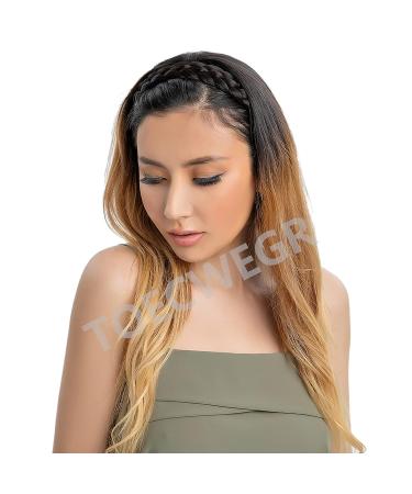 Chunky Plaited Braided Headband - Multicolor Thick Synthetic Hairpiece for Women - Buy Online on GoSupps.com
