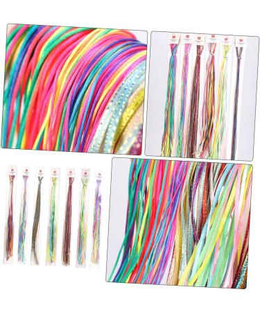 Beaupretty 7 Sets Colored Hair Rope Hair Braiding Rope Wigs Colored Braided Wigs Highlights Glitter Extensions Braid Headdress Fairy Headpiece Child Polyester To Weave Braid Rope - Buy Online on GoSupps.com