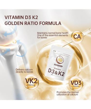 300 Pcs 2 in 1 Vitamin D3 10000 iu Plus K2 (MK-7) 200 mcg Virgin Coconut Oil Softgels with Vitamins D & K Supports Calcium Absorption, Bone, Immune, & Heart Health Easy to Swallow 10000 IU Coconut Oil 300 Softgels - Buy Online on GoSupps.com