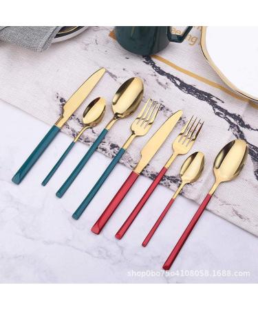 Stainless Steel Cutlery Cutlery Set Western Food Hotel Steak Cutlery Red - Buy Online on GoSupps.com