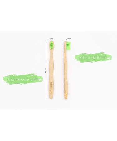 Bamboo Toothbrushes for Kids - Pack of 4 Sustainable & Vegan Soft Bristles - Buy Online on GoSupps.com