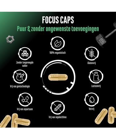 VitamineVersand 24 Focus Caps 120 Capsules Mental Performance Blend with LTheanine Green Tea Guarana Citrus Aurantium Extract Caffeine DGlucuronolactone High Dose Vegan - Buy Online on GoSupps.com