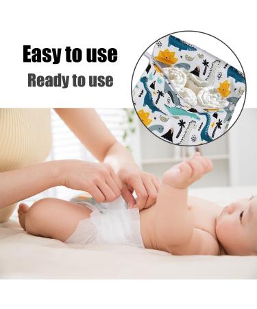 Sleekee Dinosaur Diaper Storage Bag - Waterproof & Washable 2-Piece Set | Perfect On-the-Go Solutions - Buy Online on GoSupps.com