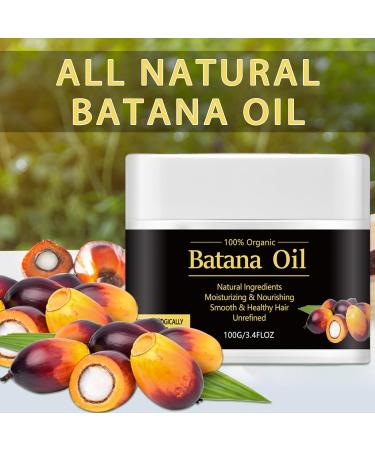 Batana Hair Oil - 100% Natural Batana Oil for Hair Growth Prevents Hair Loss Restores & Thickens Hair | Organic Serum for Men & Women - Buy Online on GoSupps.com