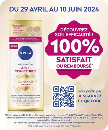NIVEA Luminous630 Anti-Stretch Marks Body Oil (1 x 100 ml) Anti-Spot Body Care 48 Hour Hydration Reducer Stretch Marks Women's Care for All Skin Types - Buy Online on GoSupps.com