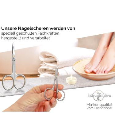 Professional Stainless Steel Nail Scissors - Rounded Tips Extra Sharp & Curved - 8 cm Pedicure Manicure Tool for Precision Cutting - Buy Online on GoSupps.com