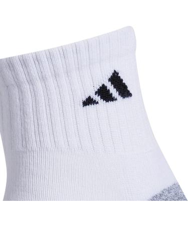 adidas Men's Cushioned X 3 Quarter Socks (3-Pack) - White/Grey/Indigo Blue - Large - Buy Online on GoSupps.com