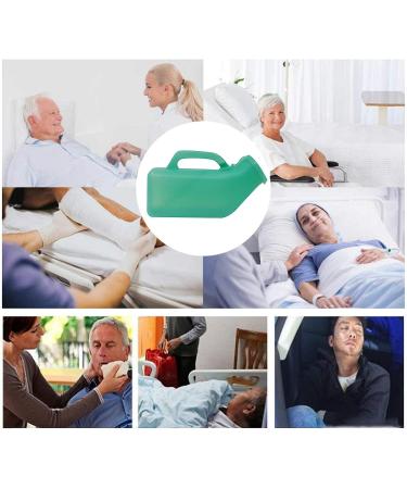Male Urinal 1000ML Long Neck Incontinence Pee Bottle Plastic Urine Collection Device Spill Proof Device Portable Urinal Bottle Snap-On Lid(Green) Happy - Buy Online on GoSupps.com