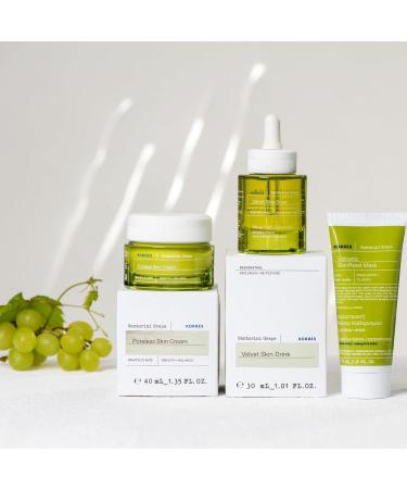 KORRES Santorini Grape Skin Refining Mask - Vegan Pore Refining with Volcanic Sand & BHA - 70 ml - International Shipping Available - Buy Online on GoSupps.com