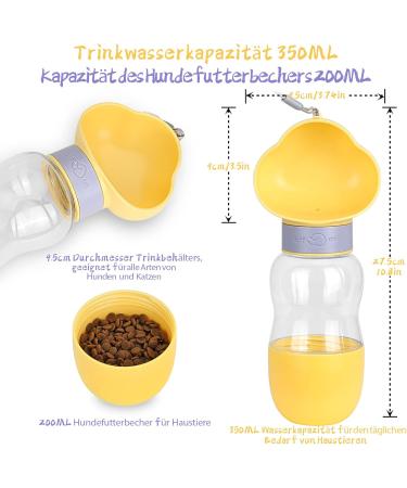 Edoxus Dog Drinking Bottle - Leak-proof Water Cup with Silicone Sealing Ring for Pets (Yellow Cloud) | International Shipping - Buy Online on GoSupps.com