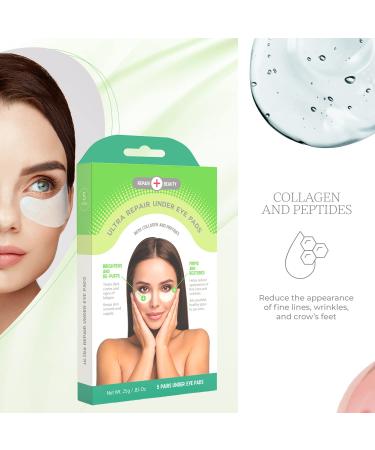 Repair Beauty Collagen & Peptides Under Eye Patches - Reduce Wrinkles, Eye Bags, Dark Circles - De-puff & Firm - Korean Skincare - 5 Pairs - Buy Online on GoSupps.com