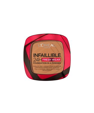 L'Or al Paris Infallible 24H Fresh Wear Foundation in a Powder Full-coverage Longwear Weightless Smooth Finish Water-proof and Transfer-proof 330 Hazelnut 330 Hazelnut 9 g (Pack of 1) - Buy Online on GoSupps.com