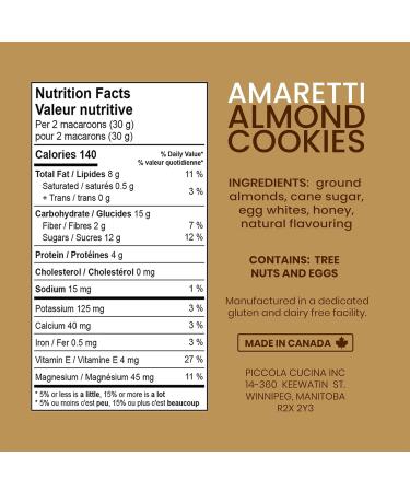 Piccola Cucina Regali Amaretti Italian Almond Macaroon Cookies - 1 KG BULK - Gluten Free Dairy Free - Buy Online on GoSupps.com