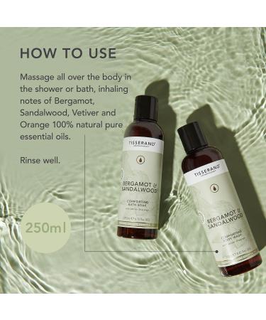 Tisserand Aromatherapy - Nature's Spa Comforting Body Wash - 100% Natural Pure Essential Oils - Bergamot and Sandalwood - 250ml - Buy Online on GoSupps.com