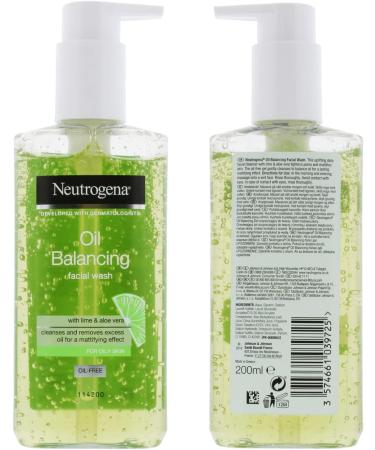 Oil Balancing Daily Exfoliator Neutrogena Facial Scrub with Lime & Aloe Vera 150ml and Oil Balancing Face Wash Cleanser 200ml for Oily Skin Bundle - Buy Online on GoSupps.com