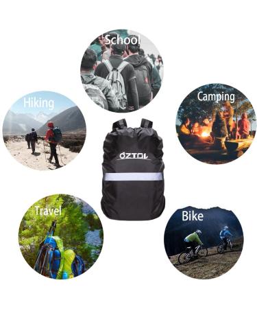 OZTDL Upgraded Waterproof Backpack Cover 55-60L - Anti-Slip, Reflective, Ultralight for Hiking, Camping, Traveling - Black - Buy Online on GoSupps.com