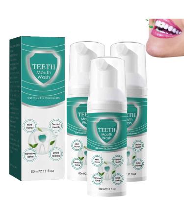 Teeth Total Care Mouthwash Teeth Mouthwash Teeth Whitening Mouthwash Foam Refreshing Breath Deep Cleaning Teeth (3pcs)