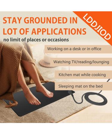 Grounding Mat for Sleeping & Wellness | 33x60 cm - Pain Relief & Inflammation | 40m Cable for Feet & Floor - Buy Online on GoSupps.com
