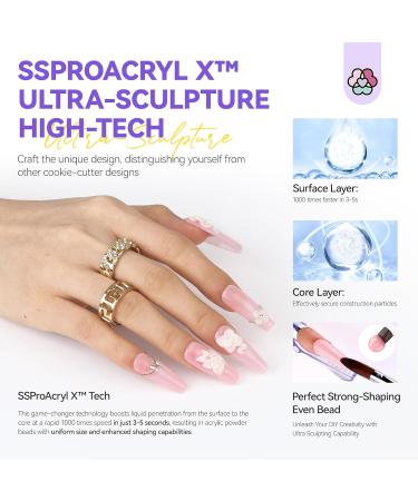SSProAcryl Acrylic Nail Kit with Drill: Acrylic Nail Powder Kit with Everything for Professionals Acrylic Liquid Nail Brush Nail Forms Gel Nail Polish Kit with U V light for Salon 3D Nail Design Complete set 03 - Buy Online on GoSupps.com