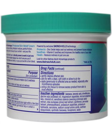 Balmex Adult Care Rash Cream 12 oz - Pack of 6 | Soothes and Protects Skin - Buy Online on GoSupps.com