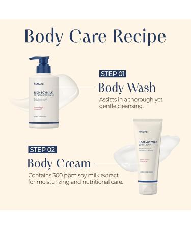 KUNDAL Rich Soymilk Creamy Body Care Set - Mellow Vanilla | Body Wash & Body Cream for Luxurious Skin Care - International Shipping Available - Buy Online on GoSupps.com