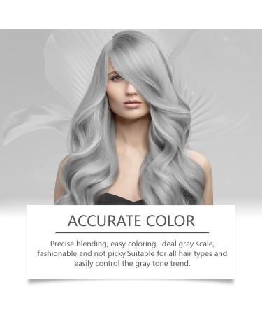  blmcoos Silver hair color 2 in 1 with natural essence extract coloring cream for silver-grey hair with long-lasting grey coverage smoky silver-grey color without - Buy Online on GoSupps.com