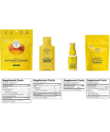 Beekeeper's Naturals Whole Health Starter Kit - Propolis Throat Spray Soothing Honey Lozenges & Liposomal Immune Support - Boost Gut Health & Immunity International Shipping Available - Buy Online on GoSupps.com