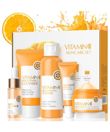 Moisturizing Face Skin Care Gift Set for Women Girls (Vitamin C)
