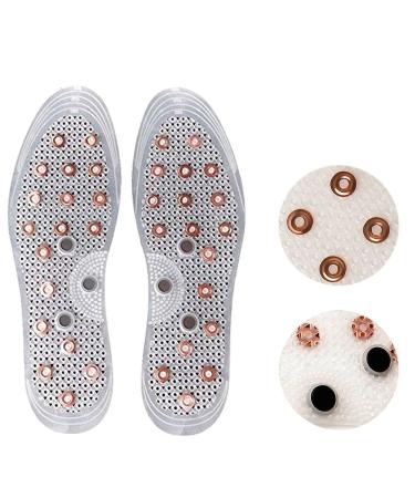 New Anti-Odor Deodorization Acupressure Copper Magnetic Insert Shoes Insole x (1 Pairs)