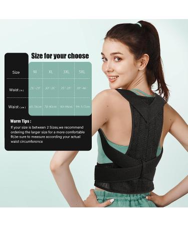 MOVSEA Posture Corrector for Men and Women - Relief and Improve Posture for Neck, Hunchback, and Shoulders - Ideal for Office, School, Driving - Size M - Buy Online on GoSupps.com
