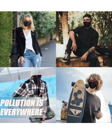 PAGE ONE Reusable Cloth Face Masks - Adjustable & Breathable Cotton - 6PC Black Navy Gray Wine Red Purple Khaki - for Women Men - Buy Online on GoSupps.com