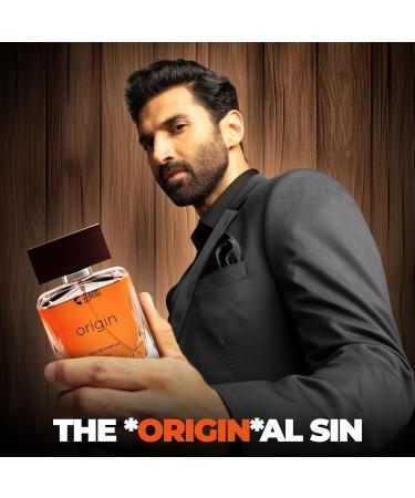 Beardos ORIGIN Perfume For Men 100 ml | EAU DE PARFUM Men Aqua and Musky Notes | Strong Long Lasting Mens Perfume for Date night fragrance | Body Spray for Men | Ideal gift for men - Buy Online on GoSupps.com
