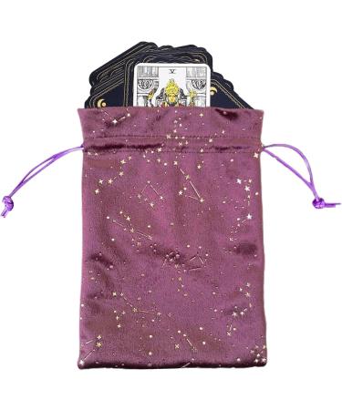 Sac de tarot avec cordon de serrage - Porte-cartes de tarot portable - Motif toile - Sac main en velours avec cordon de serrage pour bijoux boucles d'oreilles ponts d'oracles - Buy Online on GoSupps.com