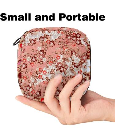 Portable Women's Binding-Up Bags | Menstrual Cup & Tampon Pockets for Teens | Multicolored Floral Design - Buy Online on GoSupps.com
