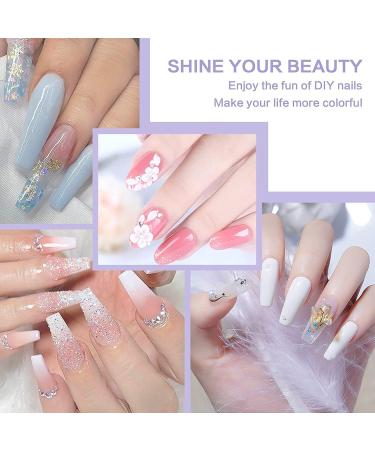 Morovan Acrylic Nail Kit - Acrylic Powder Colored Acrylic Powder Top Base Coat UV Builder Gel Nail Glue Glitter Powder Strip Glitter Sequins - Buy Online on GoSupps.com