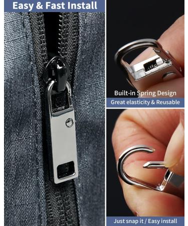 Universal Zipper Pull Replacement Kit (32 Pack) - Durable Zipper Tab Pulls for Backpacks, Purses, Jackets, Luggage, Boots - 4 Styles and Sizes - Easy Zipper Fix - Buy Online on GoSupps.com