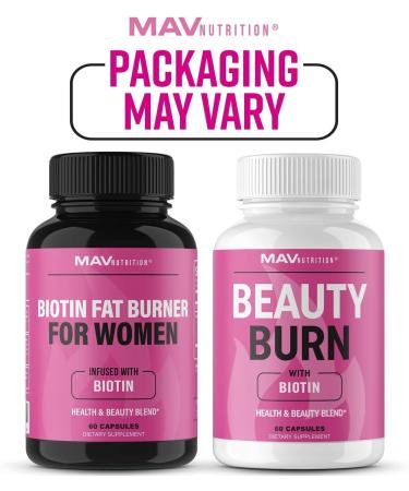 Biotin Fat Burners for Women | 5000mcg Biotin Weight Loss Diet Pills with Apple Cider Vinegar & Green Tea Extract | Gluten Free Non-GMO Vegetarian | 60 Count - Buy Online on GoSupps.com