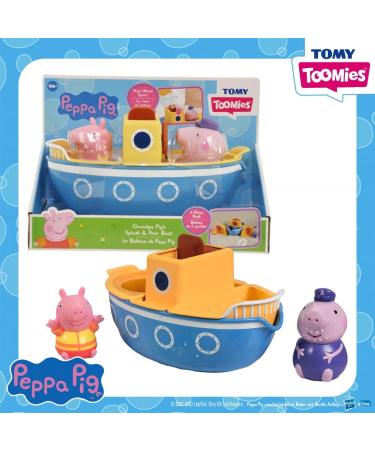 Toomies Grandpa Pig's Splash & Pour Boat - Bath Time Peppa Pig Toy for Kids 18 Months+, Multicolor - Buy Online on GoSupps.com