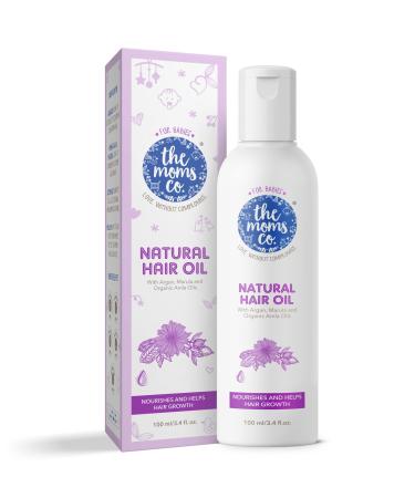 The Moms Co. Natural 10-in-1 Baby Hair Oil with Argan Oil  Marula  Avocado  Bhringraj Oil and USDA-Certified Organic Amla Oil - 100ml - Buy Online on GoSupps.com