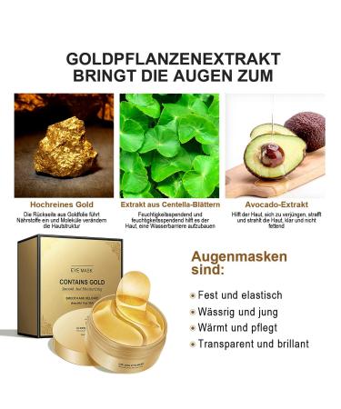 Buy Collagen Eye Pads - 60 Anti-Aging Pads for Dark Circles & Puffiness with Hyaluronic Acid - Gold Radiance Treatment - Buy Online on GoSupps.com