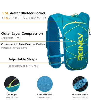 Triwonder Drinking Bag - Unisex Running Backpack Vest for Marathon Cycling & Hiking | Adjustable 68-130cm Blue - Buy Online on GoSupps.com