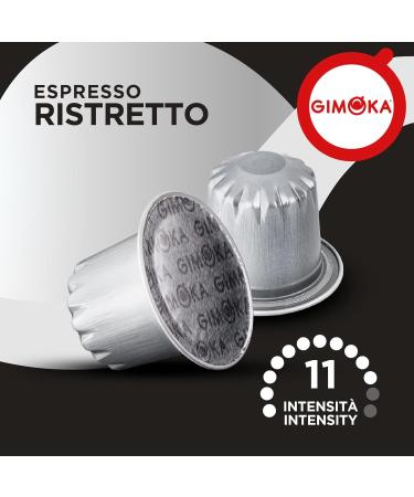  Gimoka Gimoka - Compatible For Nespresso - Aluminium Capsules - 100 Capsules - RISTRETTO Flavour - Intensity 11 - Made In Italy - Buy Online on GoSupps.com