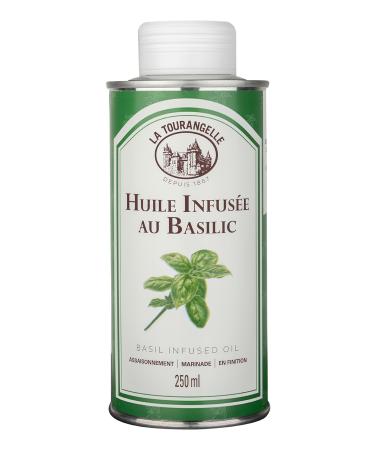 La Tourangelle - Huile infus e au Basilic - Huile naturellement infus e - Go t frais de basilic - Sans ar mes ajout s - 250ml Basilic 250 ml (Lot de 1)