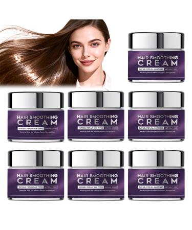 WRANBAO Hair smoothing cream keratin treatment for frizz control and natural suppleness the straightening cream provides shine and combability makes hair soft and shiny 50 g 7 pieces 7 pieces