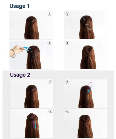Topsy Tail Hair Tool Set with 12 Pcs Hair Accessories & 100 Pcs Elastics | Colorful Hair Accessories for Women & Girls by MoHern - Buy Online on GoSupps.com